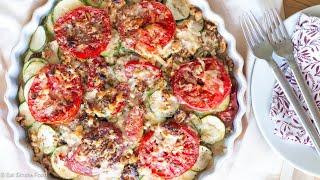 Layered and Baked Zucchini Tomato Casserole Recipe - Eat Simple Food .com