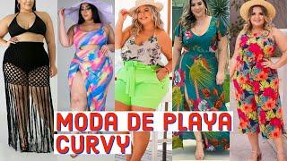 Looks de playa Plus Size moda tallas grandes  tendencias de moda2023 /2024moda para gorditas