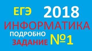 ЗАДАНИЕ 1. ЕГЭ по Информатике 2018. Системы счисления. ДЕМО ФИПИ