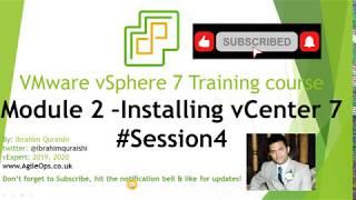 vCenter 7  VMware Tutorial for Beginners | vSphere 7- Installation of vCenter  Server 7 Session 4