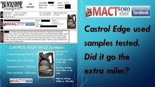 Castrol Edge 5W20 used oil report on a duratec