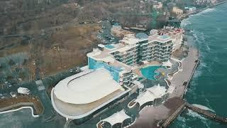 Aerial view Nemo hotel and resort at Langeron Beach Odessa Ukraine