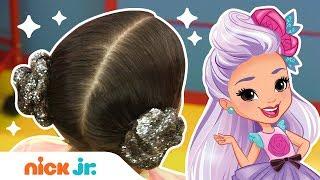 How to Create Glittery Princess Buns  Hair DIY Style Files | Sunny Day’s Style Files | Nick Jr.