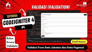 Form Validation pada Codeigniter 4, Studi Kasus CRUD Pegawai (Data Jabatan dan Data Pegawai)