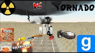 Garry's mod Nukes and Bombs Vs Tornadoes !!!!! (Ep-2)