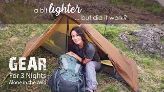 GEAR! What I took for 3 Nights Alone in the Wild | 9.6kg Base Weight | Backpacking & Wild Camping