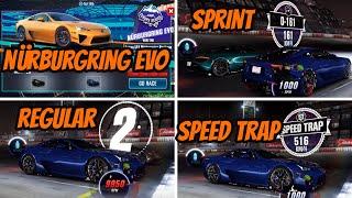 CSR 2 | Lexus LFA | Sprint, Speed Trap & Regular Tunes & Setups | Nürburgring Evo Cup