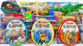 Unboxing Review Jurassic World ASMR | Dinosaur Kinder Eggs LOCK, Therizinosaurus Mask, Indoraptor