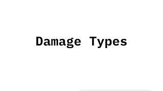 Damage Types