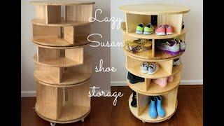 How to make spinning shoe rack/ DIY WoodWorking .