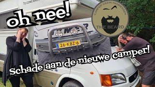 #62 Schade aan de nieuwe camper, zitten we eerdaags even zonder onderdak? | Wonen in de camper