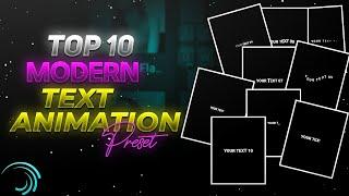 Top 10 New Text Animation Preset In Alight Motion | Text Presets | alight motion text animation