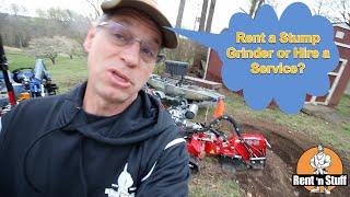 Stump Grinding Cost - Rent or Service?