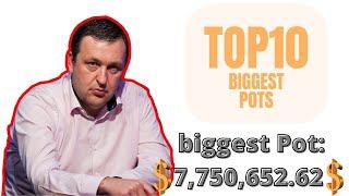 Top 10 Biggest Pots in Online Poker: 5000$/10000$ Pot Limit Omaha High Stakes Poker! 7,750,652$ Pot!