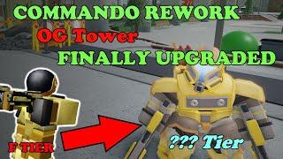 The NEW COMMANDO SHOWCASE! The OG Tower FINALLY Got An Upgrade! || Tower Defense Simulator