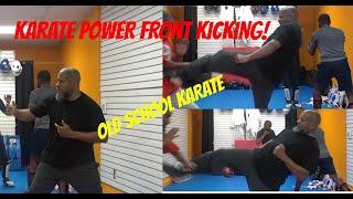 KARATE POWER Kicking drills. How to FRONT KICK with real Power | Old school CONTACT KARATE