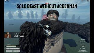 Attack On Titan Last Breath - Solo Beast Titan Mission (No Ackerman)