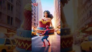 Spiderman vs Venom vs Superman Who is the best? Special cake #spiderman #marvel #shorts