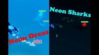 Fishing Simulator - How to get Neon Sharks/Orcas - Roblox