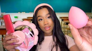 ASMR Preppy Girl Gives You a Preppy Makeover in Class  ASMR Makeover Role-play