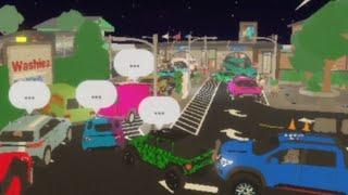 HUGE TRAFFIC JAM AND CAR CRASH IN ROBLOX