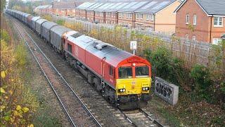 6V05 DB Cargo Class 66 66656 passing Wylds lane Junction Worcester 15/11/24