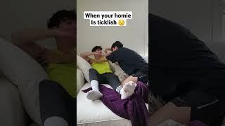 when your homie is ticklish  #shorts | sebb and dion #sebasdion