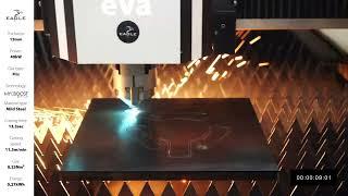 40kW 15mm Mild Steel MyEBOOST Fiber laser cutting | Eagle Lasers