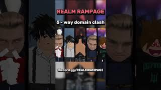 Realm Rampage 5 way DOMAIN CLASH | #realmrampage #jjs #domain #roblox #tsb