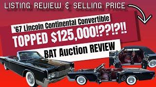 1967 Lincoln Continental Convertible - Listing Review & SALE Price!