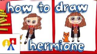 How To Draw Cartoon Hermione And Crookshanks