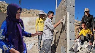 Continuing the Plastering at Fariba's House with Uncle Reza | Home Renovation Series