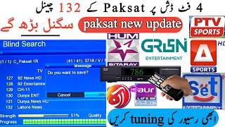 Paksat new update|paksat 38e new channel list 4 feet dish antenna#satellitechannel