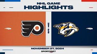 NHL Highlights | Flyers vs. Predators - November 27, 2024