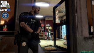 GTA V - LSPDFR 0.4.9 - LSPD/LAPD - K9 Unit - Armed Robbery | Arrest Warrant | Shootout - 4K