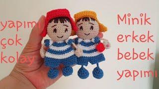 Amigurumi minik bebek serisi yapımı️ Erkek minik bebek yapımı