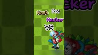 PVZ Fusion - Noob vs Pro vs Hacker Pogo Jester Zombie #pvz #memes #shorts