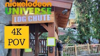 Log Chute On-ride Front Seat (4K POV) Nickelodeon Universe