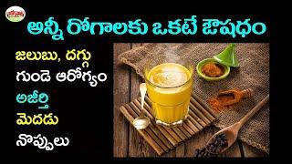 అన్నీ రోగాలకు ఒకటే ఔషధం...ఇది | Benefits of Turmeric Milk | Aarogya sutra