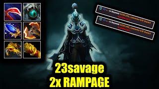  WTF 2x RAMPAGE - 23savage - Phantom Assassin - Dota 2 Pro Game Highlights