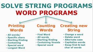 String in Java - Word Programs