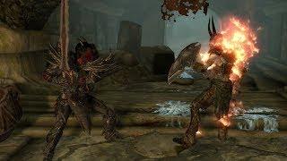 Skyrim - Dremora Lord VS. Draugr Death Overlord