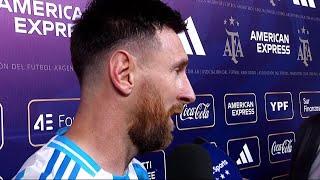 "ME EMOCIONA ESTAR ACÁ, PUEDEN SER LOS ÚLTIMOS PARTIDOS" - Entrevista LEO MESSI (ARG-BOL)