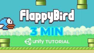 How To Make Flappy Bird In 3 Min (Unity Tutorial)