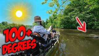 Bass Fishing in 100+ Degree Weather!