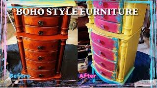 How to Repaint Furniture with Chalk Mineral Paint (Boho Style) DIY