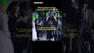 V doesn't care if he gets caught checking out twice #bts #twice
