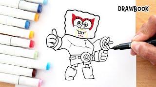 How to draw SPONGEBOB EL PRIMO (New Skin Brawl Stars!!!)