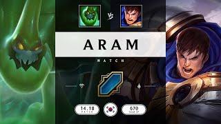 ARAM Match: Super Zac vs Super Garen - KR server Patch 14.18