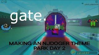 Making an NJDoger Theme Park in Build a Boat Day 2! (gate.)